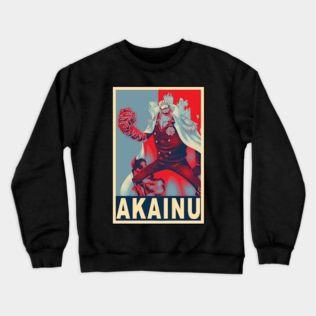 Akainu Poster - One piece Crewneck Sweatshirt by Jack Jackson